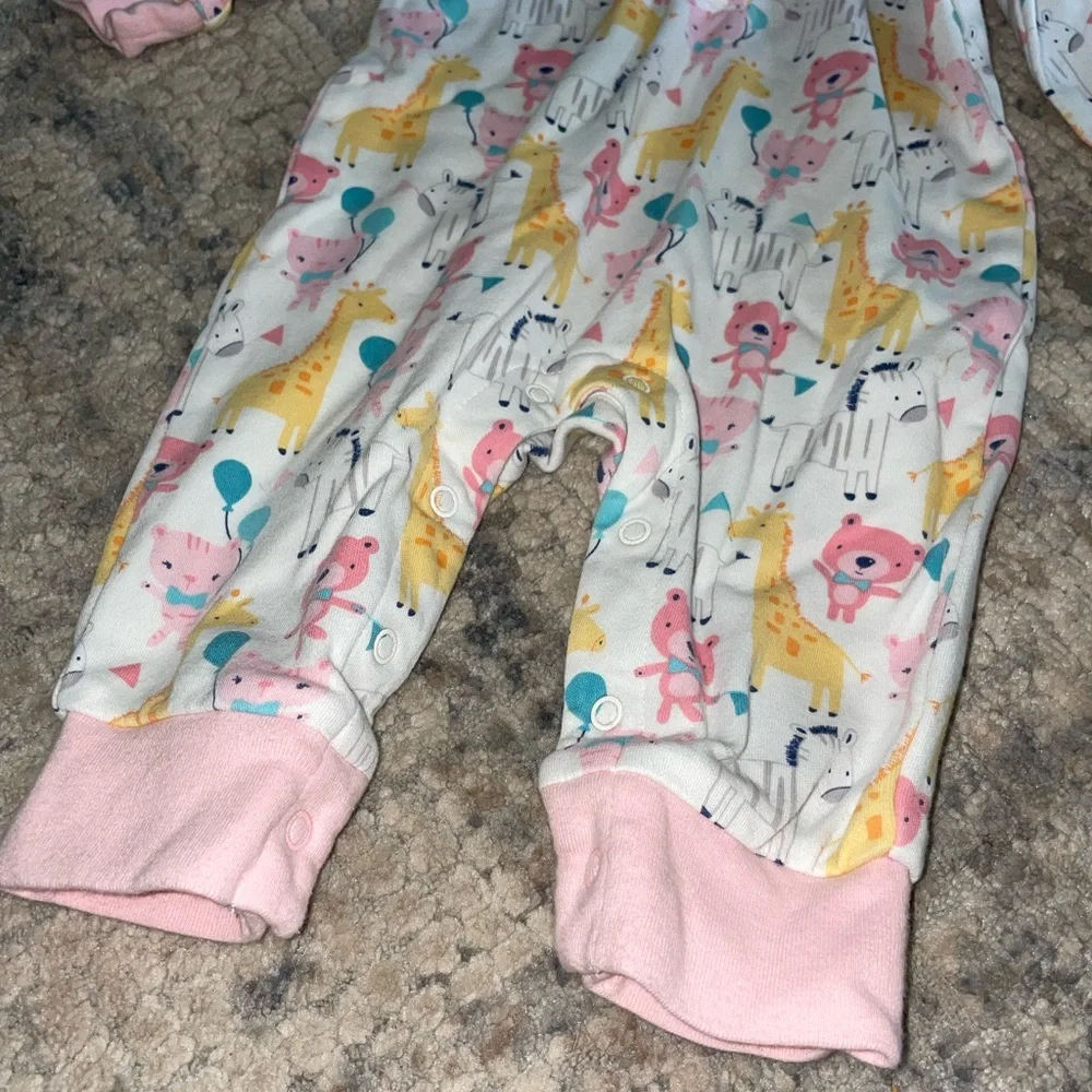 Gymboree Pink Animal Print One Piece size 3-6 months